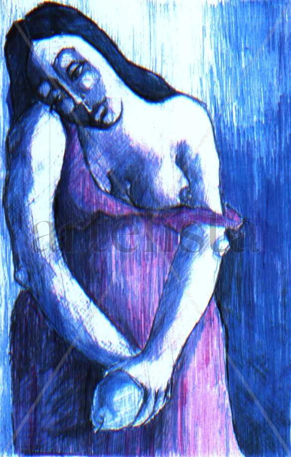 Boceto para la obra # 4 de la serie "La Dama de Mis Sueños"