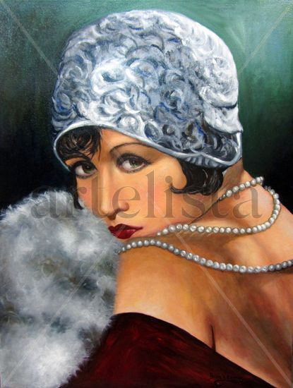 Marie Prevost Oil Canvas Portrait