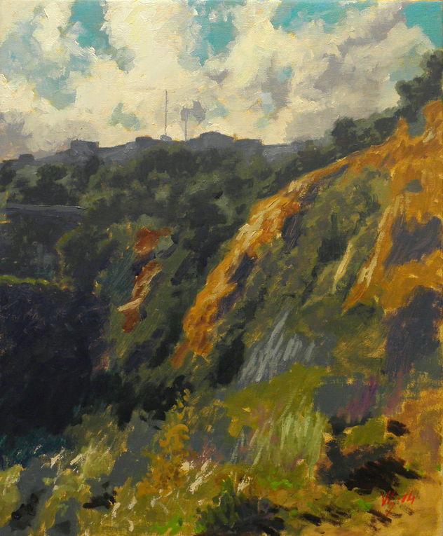 Vista del búnker des del parc del Guinardó