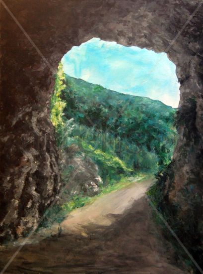 SENDERO DE GÜEJAR Acrylic Canvas Landscaping