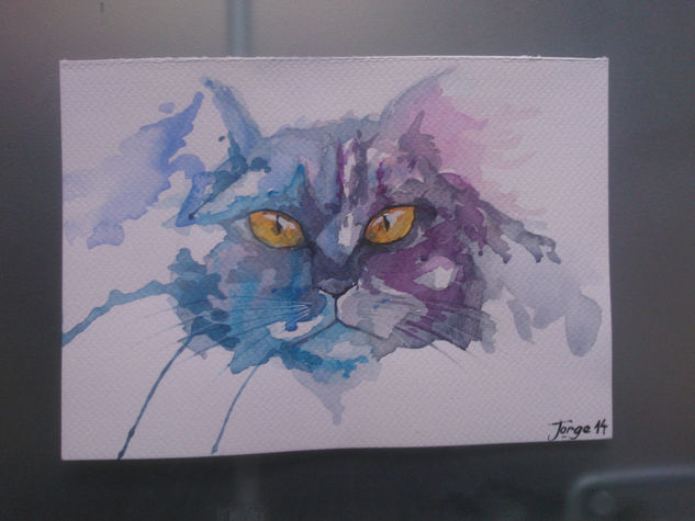 gato1 Watercolour Paper Animals