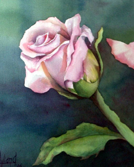 Solitario Watercolour Card Floral Painting