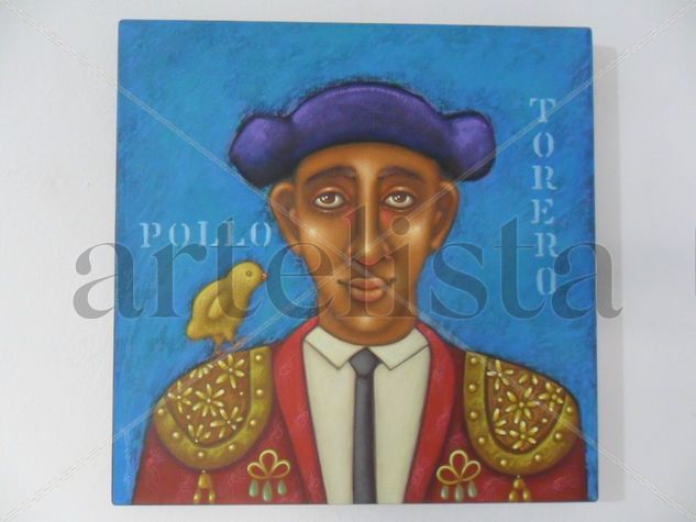 Pollo & Torero Acrylic Canvas Figure Painting