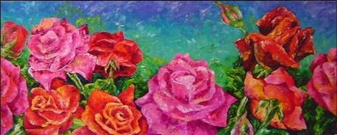 Rosales Oil Canvas Floral Painting