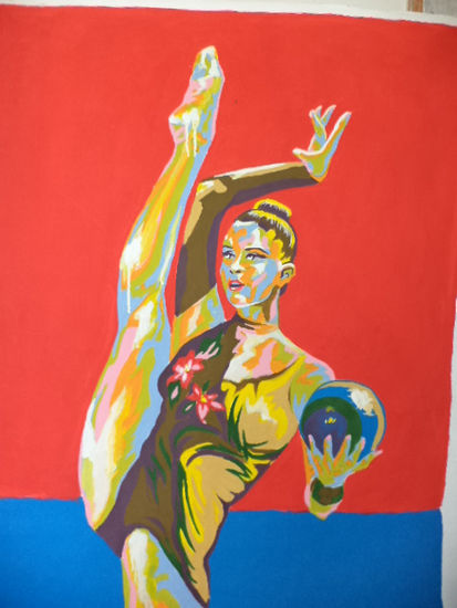 gimnasia ritmica Acrylic Paper Figure Painting