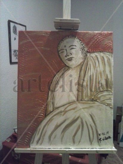 Budha Acrylic Canvas Figure Painting