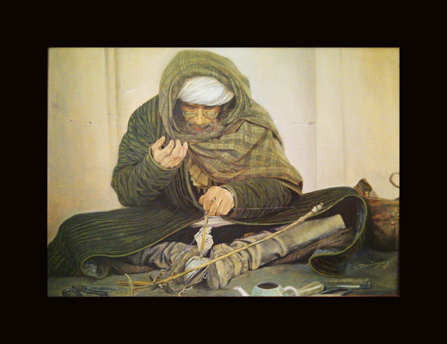 Afghan craftsman Óleo Lienzo Figura