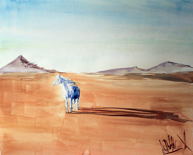 Caballo salvaje Acuarela Papel Animales