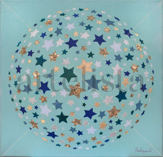 Cielo de estrellas Media Mixta Lienzo Otros