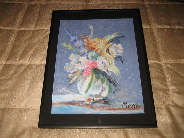 JARRON FLORES Pastel Panel Floral Painting