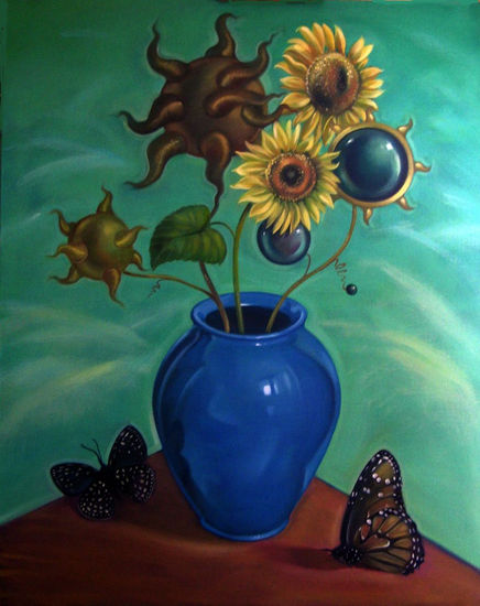 Jarron con Flores Oil Canvas Others