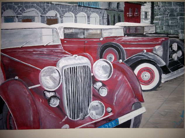 cars Acrylic Canvas Landscaping