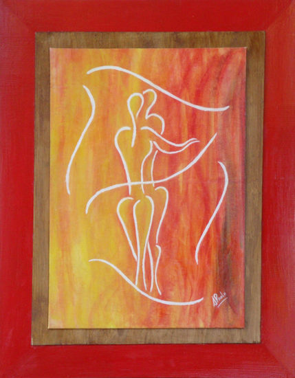 Tango Oil Textile Nude Paintings