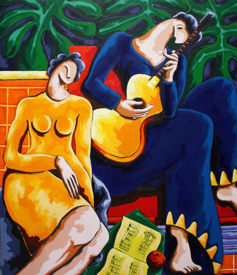 La música - matisse Acrylic Canvas Figure Painting