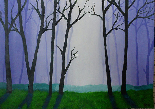 BOSQUE A CONTRALIZ III Acrylic Paper Landscaping