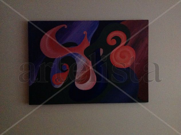 Espectacular cuadro de artista argentina colorido