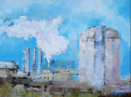 Industria nº 2 Mixed media Panel Landscaping