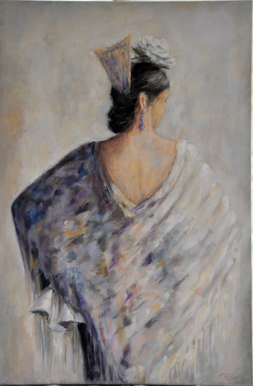 MANTON LILA Oil Canvas Figure Painting