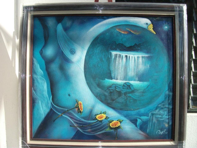 fantasia azul Acrylic Canvas Nude Paintings