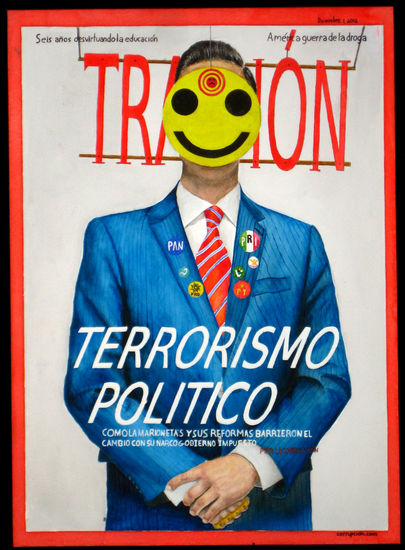 Terrorismo Político Watercolour Paper Figure Painting