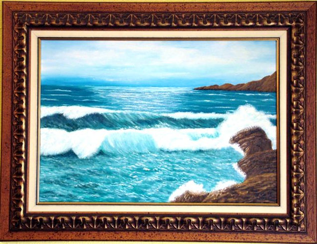 AMANECER-MARINA Oil Panel Marine Painting