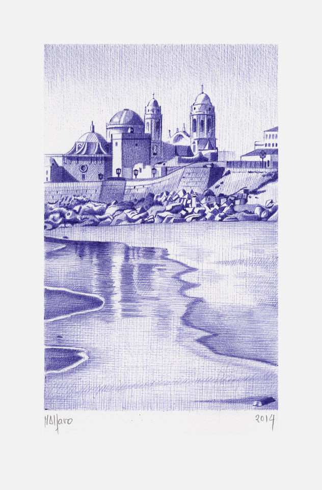 Playa Santa María del Mar y Catedral (Cádiz)