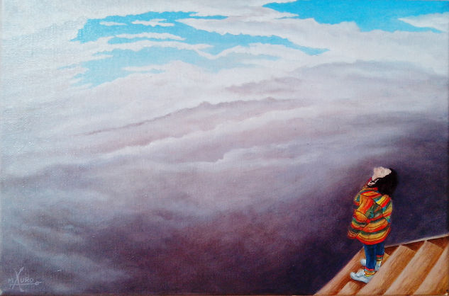 Escalera al cielo Oil Canvas Figure Painting