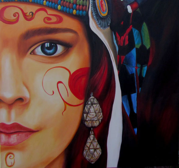 La novia de Fez Oil Canvas Portrait