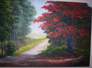 flamboyan - paisagem Oil Canvas Landscaping