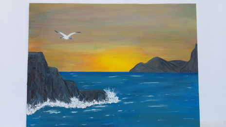 Atardecer en las rocas