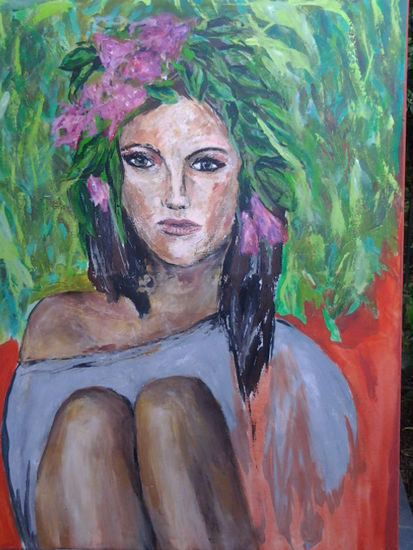 SPRING Acrylic Canvas Figure Painting