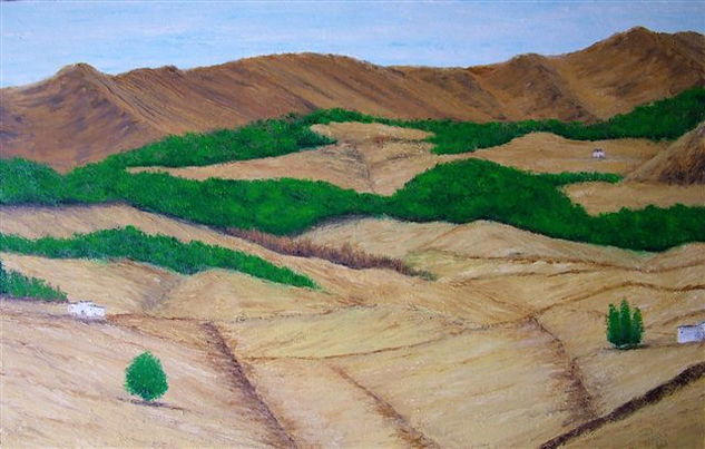 PAISAJE DE CAMPO Oil Panel Landscaping