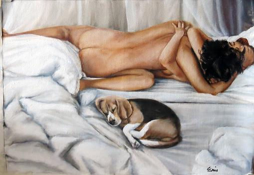 Amantes Oil Canvas Nude Paintings