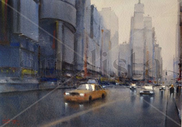 Times Square (New York) Watercolour Paper Landscaping