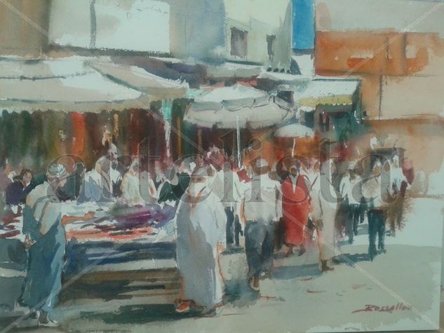 Mercado Marroqui Watercolour Paper Others