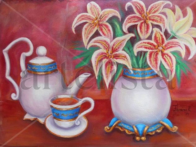 the blossom of a morning Oil Canvas Still Life Paintings