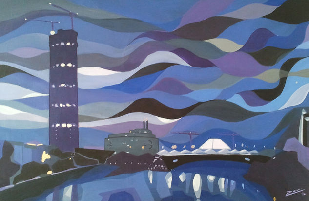 Torre Pelli Acrylic Canvas Landscaping