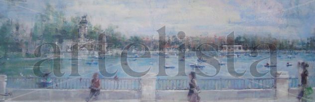 Paseo por el Retiro Oil Panel Landscaping