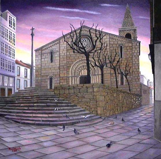 Amanecer en la Colegiata Oil Canvas