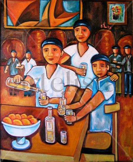 LA BODEGA Oil Canvas Figure Painting