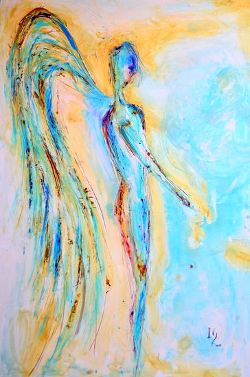 Angel painting Otros Tabla Figura