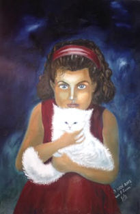 Niña con gato