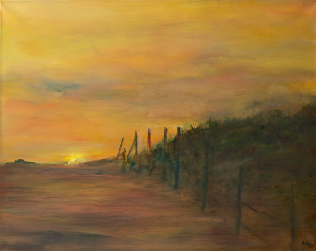 Camino al sol Oil Canvas Landscaping