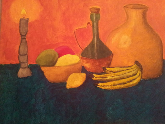 Comida Incandescente Watercolour Canvas Still Life Paintings