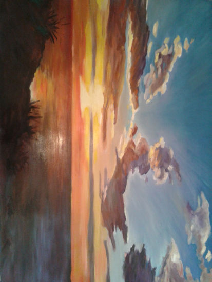 Amanecer Oil Panel Marine Painting