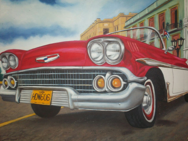 carro antiguo Oil Canvas Figure Painting