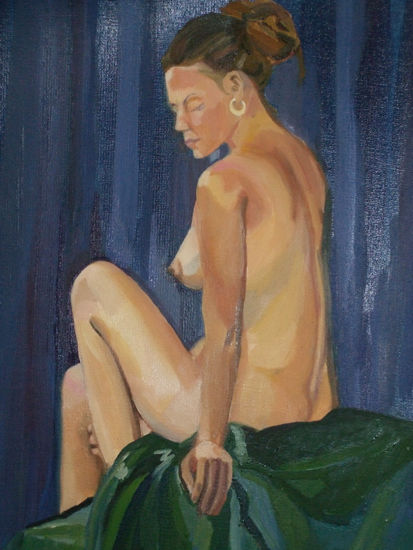 Mujer pensativa Oil Paper Nude Paintings