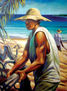 HOMENS NA PRAIA