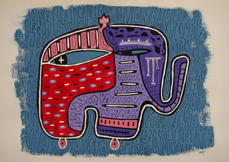 Elefante azul