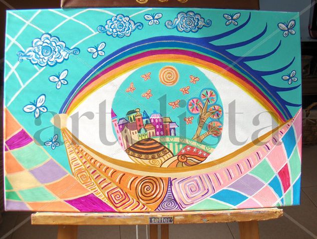 EL OJO QUE TODO LO VE Acrylic Canvas Landscaping